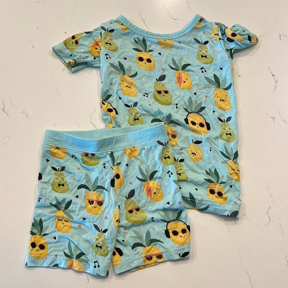 Little Sleepies shorts pajamas - pineapple print